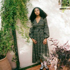 Christy Dawn Bergen Dress | Black Cosmos Floral - NWT